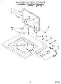 WASHER TOP AND LID Diagram and Parts List for LTG7245AN0  Whirlpool Washer Dryer Combo