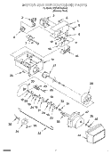 MOTOR AND ICE CONTAINER Diagram and Parts List for BRS70XRANA02  Whirlpool Refrigerator