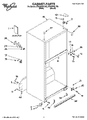 CABINET PARTS Diagram and Parts List for ET8GHMXLT05  Whirlpool Refrigerator