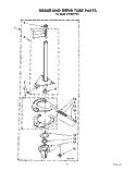 BRAKE AND DRIVE TUBE Diagram and Parts List for LA7000XTF1  Whirlpool Washer