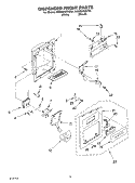 DISPENSER FRONT Diagram and Parts List for 4KSRS25CHW01  KitchenAid Refrigerator