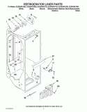 REFRIGERATOR LINER PARTS Diagram and Parts List for GC5SHAXVT02  Whirlpool Refrigerator