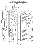 FREEZER DOOR Diagram and Parts List for 4YED25PWAW00  Whirlpool Refrigerator