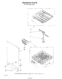 DISHRACK Diagram and Parts List for DU8116XT0  Whirlpool Dishwasher