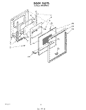 DOOR Diagram and Parts List for RB100PXK2  Whirlpool Wall Oven