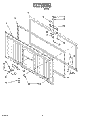 DOOR PARTS Diagram and Parts List for EH221FXMQ00  Whirlpool Freezer