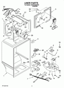 LINER PARTS Diagram and Parts List for GARF19XXVK01  Whirlpool Refrigerator