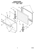 DOOR PARTS, OPTIONAL PARTS Diagram and Parts List for FEP310KV4  Roper Range