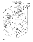 ICEMAKER, LIT/OPTIONAL Diagram and Parts List for 4YED27DQDW00  Whirlpool Refrigerator