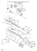 MOTOR AND ICE CONTAINER Diagram and Parts List for KSRS27QFBL00  KitchenAid Refrigerator