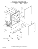 TUB AND FRAME PARTS Diagram and Parts List for WDT790SAYM1  Whirlpool Dishwasher