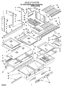 SHELF, LIT/OPTIONAL Diagram and Parts List for ET22DKXBN02  Whirlpool Refrigerator