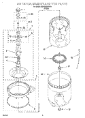 AGITATOR, BASKET AND TUB Diagram and Parts List for 3MAS1432GW0  Whirlpool Washer