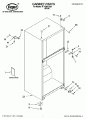 CABINET PARTS Diagram and Parts List for RT14DKXSQ01  Roper Refrigerator