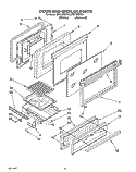 DOOR AND BROILER Diagram and Parts List for SF317PEYW0  Whirlpool Range