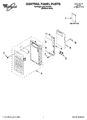 CONTROL PANEL PARTS Diagram and Parts List for MH2155XPS0  Whirlpool Microwave