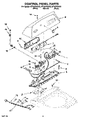 CONTROL PANEL PARTS Diagram and Parts List for WTW6300SB0  Whirlpool Washer