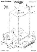 CABINET Diagram and Parts List for KSPB22QBBL00  KitchenAid Refrigerator