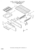 OVEN AND BROILER Diagram and Parts List for SF3000SEN0  Whirlpool Range