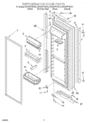 REFRIGERATOR DOOR Diagram and Parts List for KSRB27FHBL01  KitchenAid Refrigerator