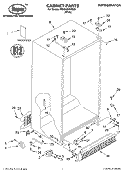 CABINET PARTS Diagram and Parts List for RS22AQXMQ00  Roper Refrigerator