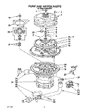 PUMP AND MOTOR Diagram and Parts List for KUDM22HT1  KitchenAid Dishwasher