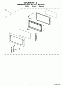 DOOR PARTS Diagram and Parts List for MH2175XSS2  Whirlpool Microwave