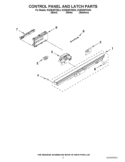 CONTROL PANEL AND LATCH PARTS Diagram and Parts List for KUDE48FXBL4  KitchenAid Dishwasher