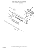 CONTROL PANEL PARTS Diagram and Parts List for KGSS907XSP01  KitchenAid Range