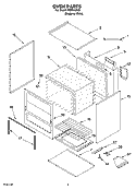 OVEN PARTS Diagram and Parts List for FGP215KQ1  Roper Range