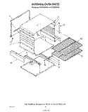 INTERNAL OVEN Diagram and Parts List for SF3000ERW3  Whirlpool Range