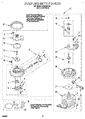PUMP AND MOTOR Diagram and Parts List for DP8700XYN4  Whirlpool Dishwasher