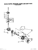 BRAKE, CLUTCH, GEARCASE, MOTOR AND PUMP Diagram and Parts List for LA5599XPW4  Whirlpool Washer