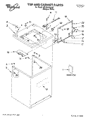 TOP AND CABINET, LITERATURE Diagram and Parts List for 3RLSQ8000JQ1  Whirlpool Washer