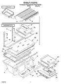 SHELF Diagram and Parts List for ET8RHMXKT02  Whirlpool Refrigerator