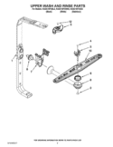 UPPER WASH AND RINSE PARTS Diagram and Parts List for KUDC10FXBL5  KitchenAid Dishwasher