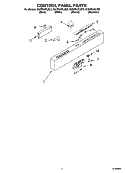 CONTROL PANEL PARTS Diagram and Parts List for KUDP01FLBL2  KitchenAid Dishwasher