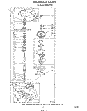 GEARCASE Diagram and Parts List for LA9800XTN0  Whirlpool Washer