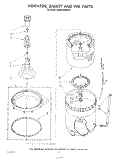 AGITATOR, BASKET AND TUB Diagram and Parts List for KAWE900SWH2  KitchenAid Washer