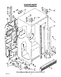 CABINET Diagram and Parts List for KSRB25QXWH00  KitchenAid Refrigerator