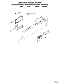 CONTROL PANEL PARTS Diagram and Parts List for KUDS03FSBT2  KitchenAid Dishwasher