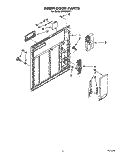 INNER DOOR Diagram and Parts List for DU9200XY1  Whirlpool Dishwasher