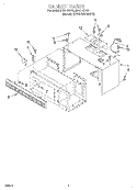 CABINET Diagram and Parts List for MHE11RDB6  Roper Microwave