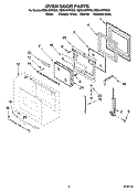 OVEN DOOR PARTS Diagram and Parts List for RBS245PRB00  Whirlpool Wall Oven