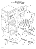 LINER, LIT/OPTIONAL Diagram and Parts List for 4ET14GKXFN02  Whirlpool Refrigerator