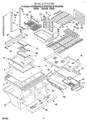 SHELF Diagram and Parts List for ET19DKXDN03  Whirlpool Refrigerator