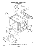 CABINET AND STIRRER Diagram and Parts List for MW8500XS1  Whirlpool Microwave