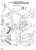 CABINET Diagram and Parts List for LGC6848AW3  Whirlpool Dryer