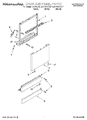 DOOR AND PANEL Diagram and Parts List for KUDI25CHBT1  KitchenAid Dishwasher