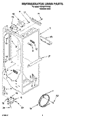 REFRIGERATOR LINER PARTS Diagram and Parts List for KSRB25FRBX00  KitchenAid Refrigerator